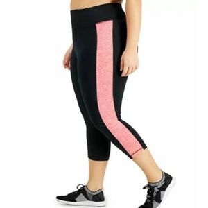 ID Ideology Women's Essentials Colorblocked Cropped Leggings Size 2X